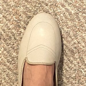 Tan leather David Greene flats